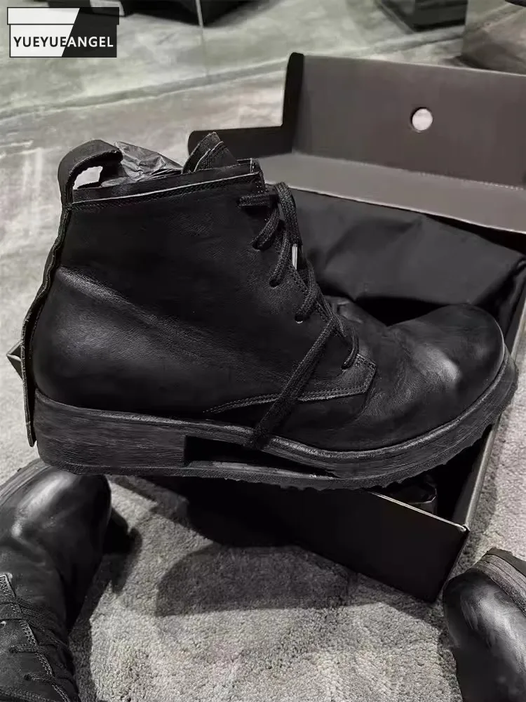 Vintage Mens Genuine Leather Gothic Boots Handmade Designer Hollow Out Sole Lace Up British Style Motorcycle High Top Shoes Male
Vintage Mens Genuine Leather Gothic Boots Handmade Designer Hollow Out Sole Lace Up British Style Motorcycle High Top Shoes Male