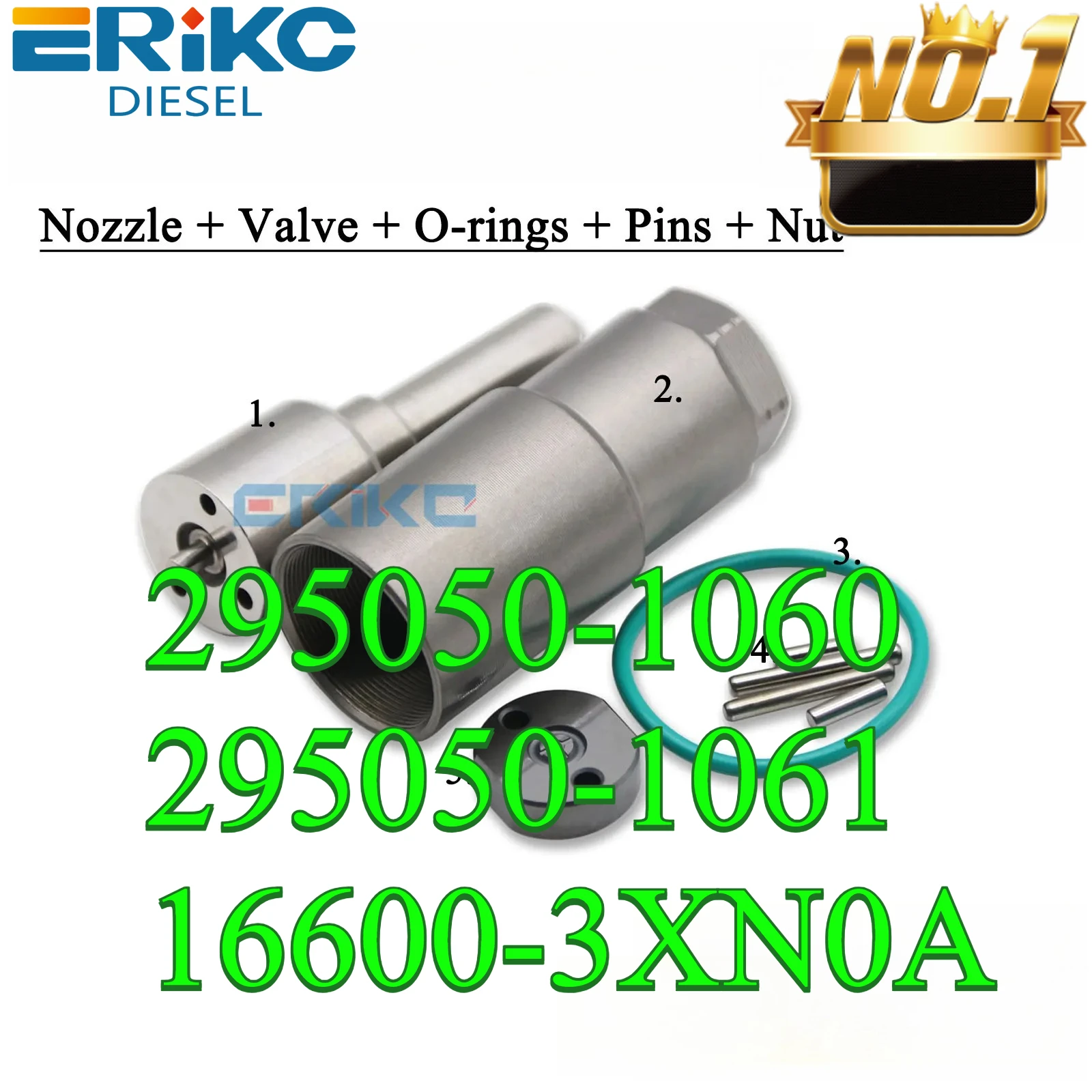 Ремкомплекты форсунок 295050-1060, 295050-1061, 16600-3XN0A, топливные распылители G3S52, G3S052, клапанная пластина SF03, BGC2 для Nissan Navara
Ремкомплекты форсунок 295050-1060, 295050-1061, 16600-3XN0A, топливные распылители G3S52, G3S052, клапанная пластина SF03, BGC2 для Nissan Navara