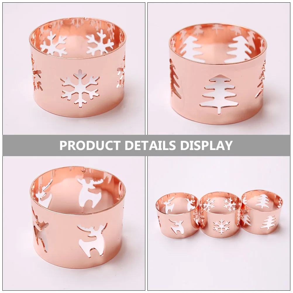 3Pcs Napkin Alloy Christmas Decor Elegant Tableware Accessories for Home Alloy Napkin Holder Restaurant
3Pcs Napkin Alloy Christmas Decor Elegant Tableware Accessories for Home Alloy Napkin Holder Restaurant