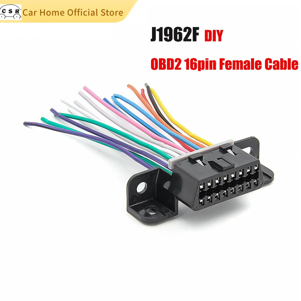 J1962F OBD2 16 Pin Female Connector Diagnostic Interface Extension Cable for VW for Toyota Universal Assemble Open OBD Harness
J1962F OBD2 16 Pin Female Connector Diagnostic Interface Extension Cable for VW for Toyota Universal Assemble Open OBD Harness