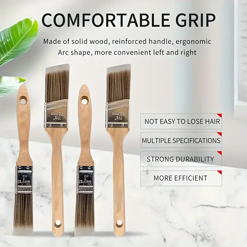 5PCS Professional Wood Paint Brush Set Wooden Painting Flat Angled Brush DIY Decorative Tool For Wall Furniture Painting Tools
5PCS Professional Wood Paint Brush Set Wooden Painting Flat Angled Brush DIY Decorative Tool For Wall Furniture Painting Tools
