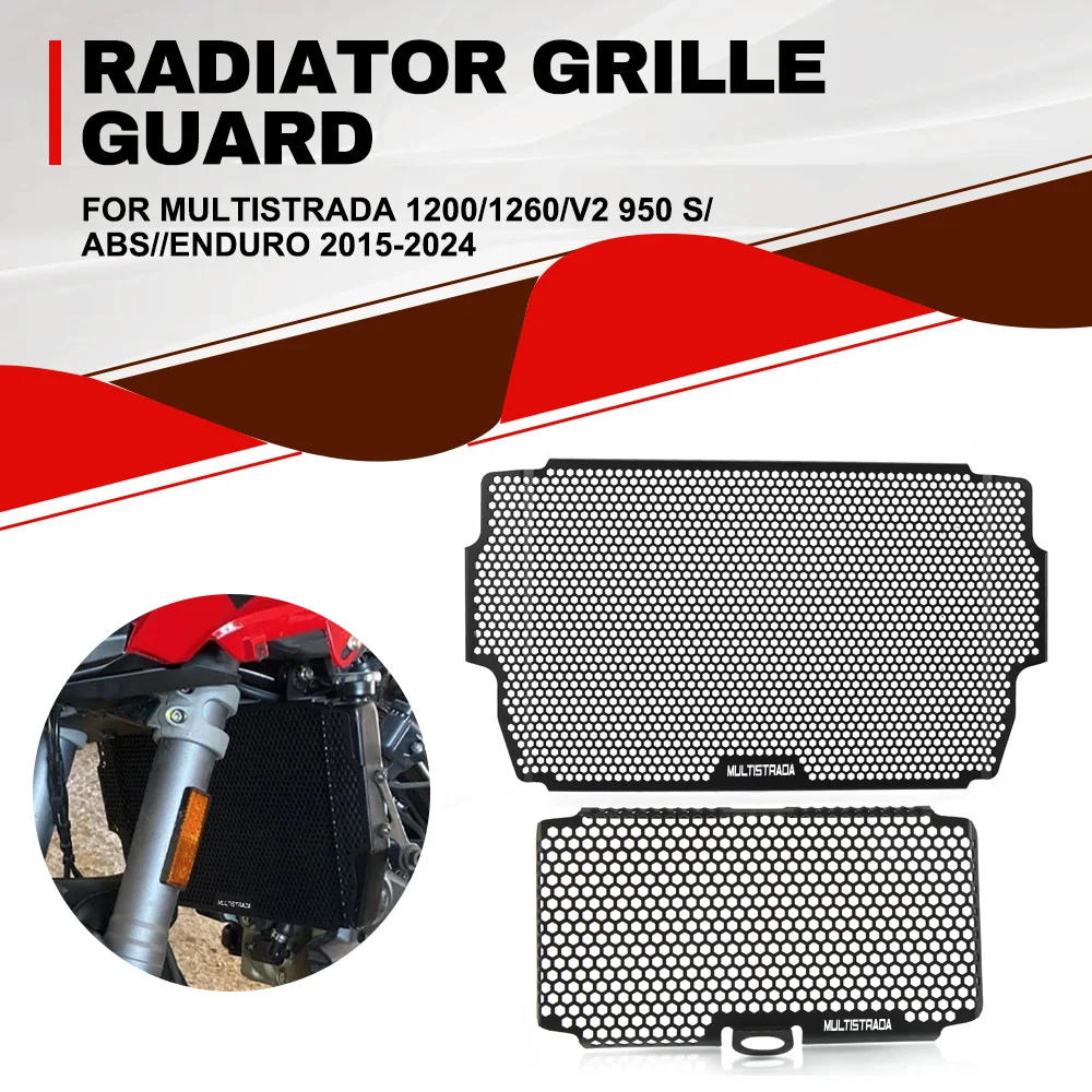 For Ducati MultiStrada 1200/1260/V2 950 S/ABS//Enduro 2015-2022 2023 2024 Radiator Tank Grille Guard Cover Protector Motorcycle
For Ducati MultiStrada 1200/1260/V2 950 S/ABS//Enduro 2015-2022 2023 2024 Radiator Tank Grille Guard Cover Protector Motorcycle