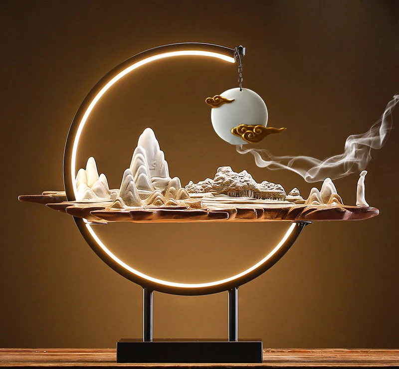LED ceramic incense reflux incense burner, smoke waterfall rack, reflux incense burner with light,home office desk decoration
LED ceramic incense reflux incense burner, smoke waterfall rack, reflux incense burner with light,home office desk decoration