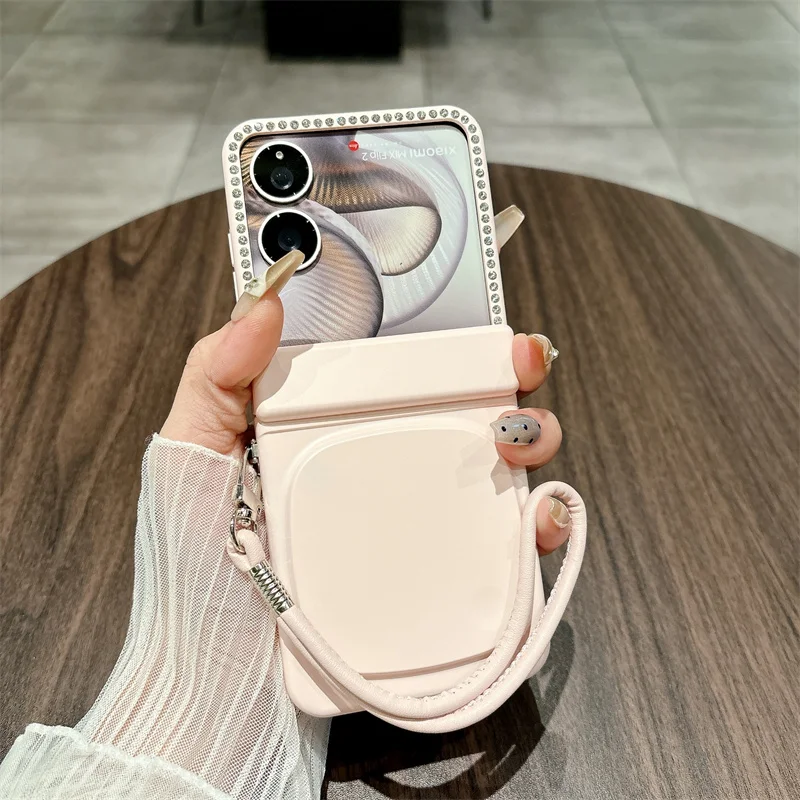 Case for Xiaomi Mix Flip 2 Phone Electroplated Lanyard Makeup Mirror Front Glass Film Hinge Full Protection Shockproof Cover
Case for Xiaomi Mix Flip 2 Phone Electroplated Lanyard Makeup Mirror Front Glass Film Hinge Full Protection Shockproof Cover