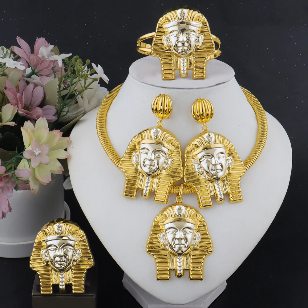 Gold and Silver Color Large Jewelry Set for Women Human Design Earrings Necklace Dubai African Bracelet Ring Weddding Bridal Gif
Gold and Silver Color Large Jewelry Set for Women Human Design Earrings Necklace Dubai African Bracelet Ring Weddding Bridal Gif