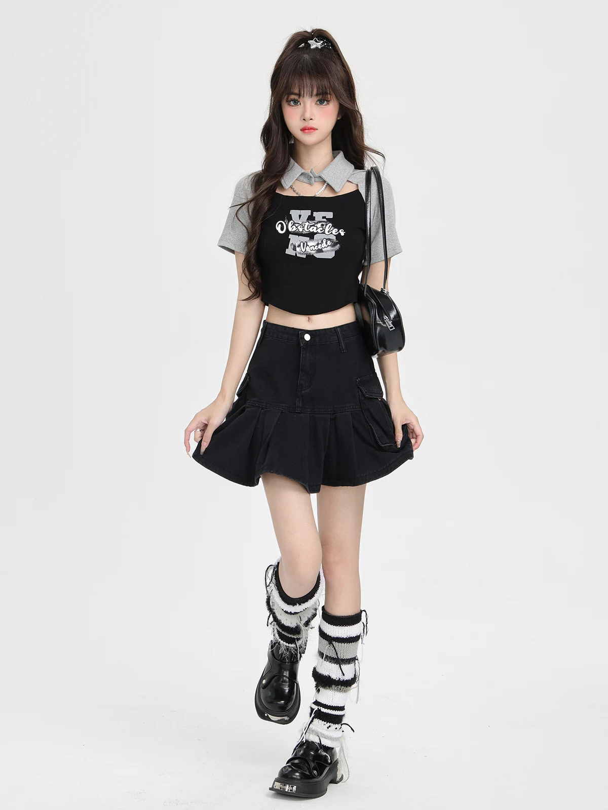 Джинсовая юбка ENJOG с высокой талией в американском стиле, летняя новинка, маленький размер, для дерзких девушек, рабочая одежда, плиссированная юбка
Джинсовая юбка ENJOG с высокой талией в американском стиле, летняя новинка, маленький размер, для дерзких девушек, рабочая одежда, плиссированная юбка