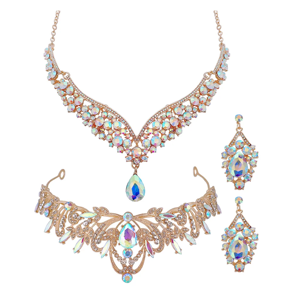Crown Necklace Earrings Garters Bride for Wedding Day Costume Jewelry Women Miss
Crown Necklace Earrings Garters Bride for Wedding Day Costume Jewelry Women Miss