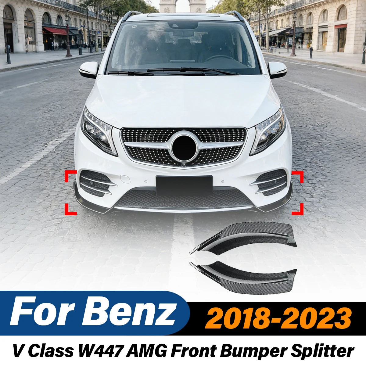 Для Benz V Class W447 AMG 2018 2019 2020 2021 2022 2023 Сплиттер переднего бампера Спортивный спойлер против царапин Комплект модификации кузова
Для Benz V Class W447 AMG 2018 2019 2020 2021 2022 2023 Сплиттер переднего бампера Спортивный спойлер против царапин Комплект модификации кузова