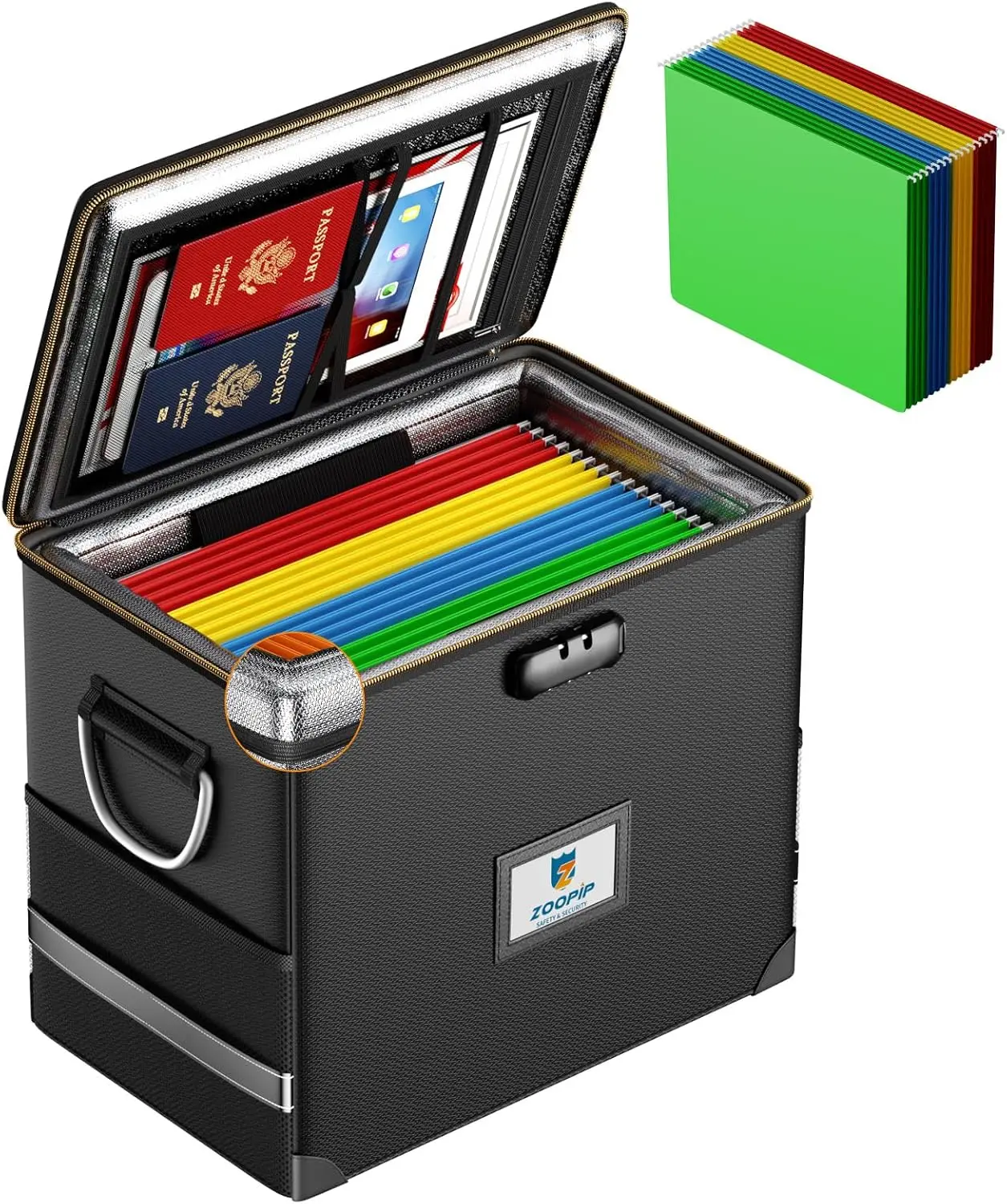 Огнестойкий ящик для документов с замком, объемом 0,58 куб. фута, включает 10 подвесных папок для файлов формата Letter.
Огнестойкий ящик для документов с замком, объемом 0,58 куб. фута, включает 10 подвесных папок для файлов формата Letter.