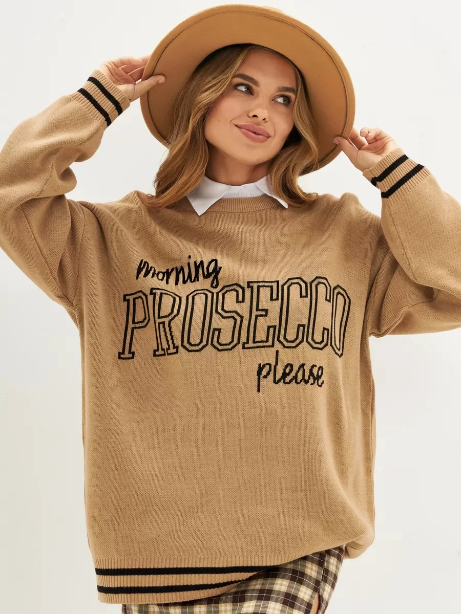 Women's Casual Trendy Outfit Knitted Oversized Sweater With Letter Print Women's 2024 Knit Long Sleeve Warm And Cozy Sweater
Women's Casual Trendy Outfit Knitted Oversized Sweater With Letter Print Women's 2024 Knit Long Sleeve Warm And Cozy Sweater