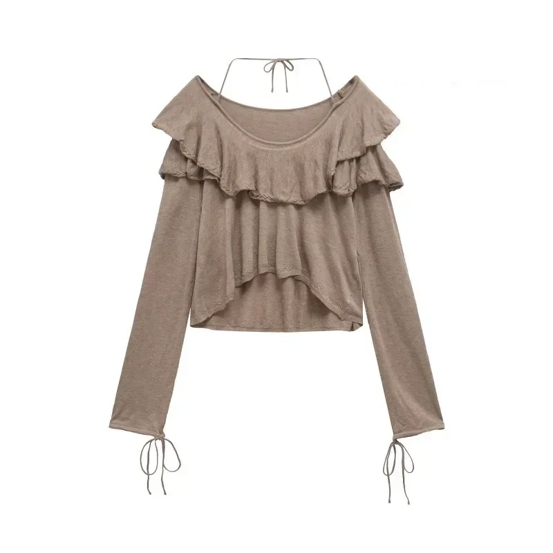 Knit Pullover Knitwear Woman Jumper Fall Fashion Y2k Vintage Top Lace-up Tierred Pullovers Long Sleeve Pullovers
Knit Pullover Knitwear Woman Jumper Fall Fashion Y2k Vintage Top Lace-up Tierred Pullovers Long Sleeve Pullovers
