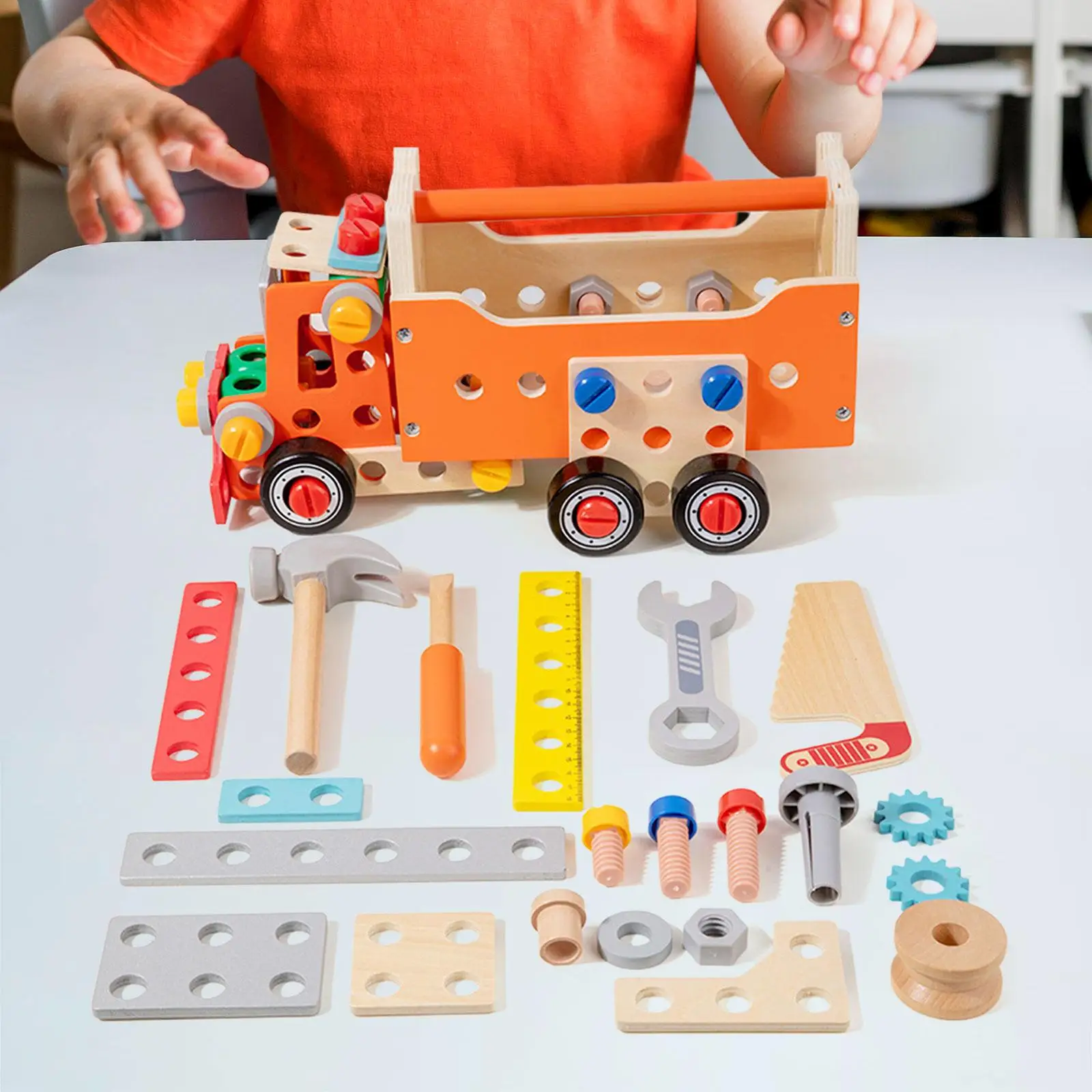 Wooden Kids Tool Set Funny Montessori for Kids Children for 3 4 5 6 Year Old
Wooden Kids Tool Set Funny Montessori for Kids Children for 3 4 5 6 Year Old