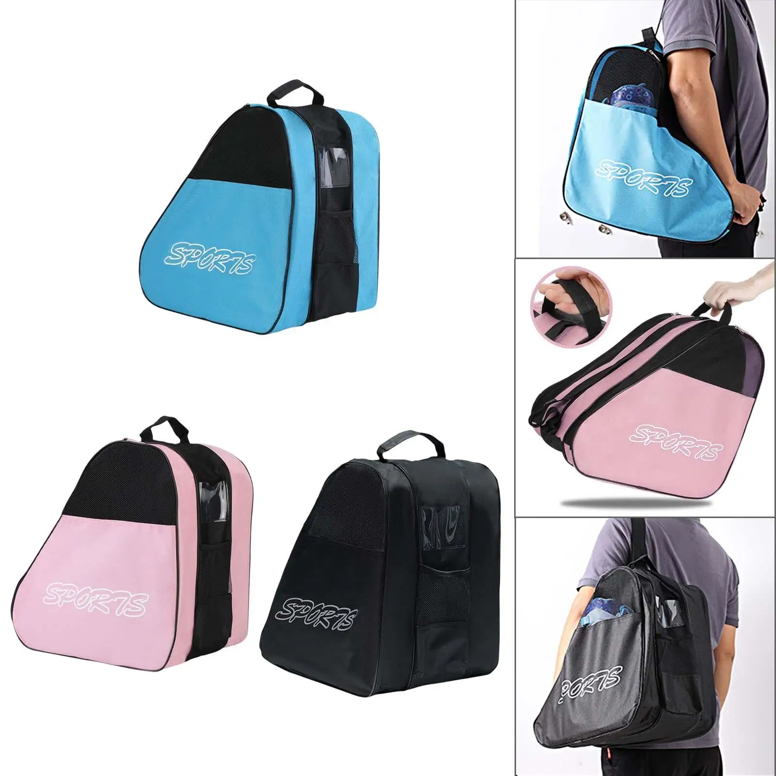 Roller Skate Bag, Ice Skate Bags Breathable Skating Bag, Large Capacity Skate Bags for Skates
Roller Skate Bag, Ice Skate Bags Breathable Skating Bag, Large Capacity Skate Bags for Skates