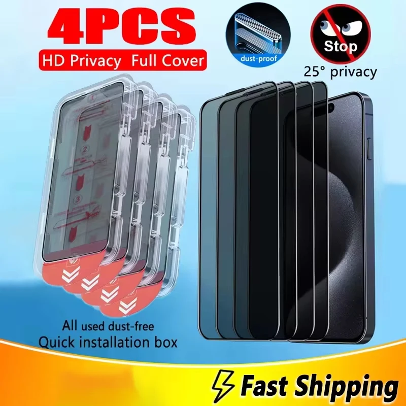 1-4Pcs Dust Free Install Full Cover Screen Protector For iPhone 17 Air 16 15 14 13 12 11 Pro Xs Max X XR 7 8 Plus Tempered Glass
1-4Pcs Dust Free Install Full Cover Screen Protector For iPhone 17 Air 16 15 14 13 12 11 Pro Xs Max X XR 7 8 Plus Tempered Glass