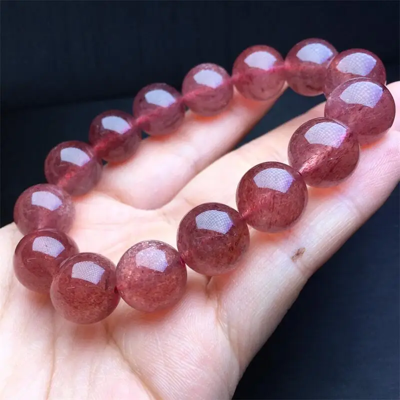 16MM Natural Strawberry Quartz Bracelet Stretch Polychrome Handmade Beads Healing Women Jewelry Holiday Gift 1PCS
16MM Natural Strawberry Quartz Bracelet Stretch Polychrome Handmade Beads Healing Women Jewelry Holiday Gift 1PCS