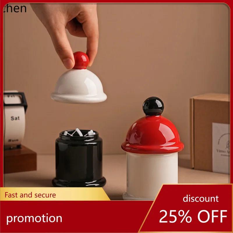 YFY Cute Toothpick Holder Creative Home Decorative High-Value Ceramic Floss Box Cotton Swab Jar Room Dining Room Storage Box
YFY Cute Toothpick Holder Creative Home Decorative High-Value Ceramic Floss Box Cotton Swab Jar Room Dining Room Storage Box