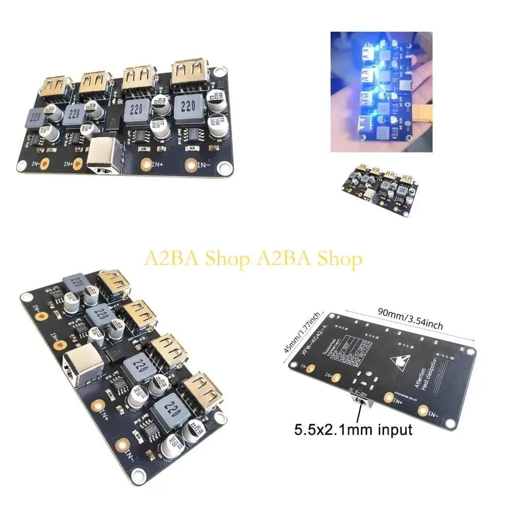 A2BA 4Channel USB Step Down Module USB QC3.0 QC2.0 USB Down Converter 12V-24V Input
A2BA 4Channel USB Step Down Module USB QC3.0 QC2.0 USB Down Converter 12V-24V Input