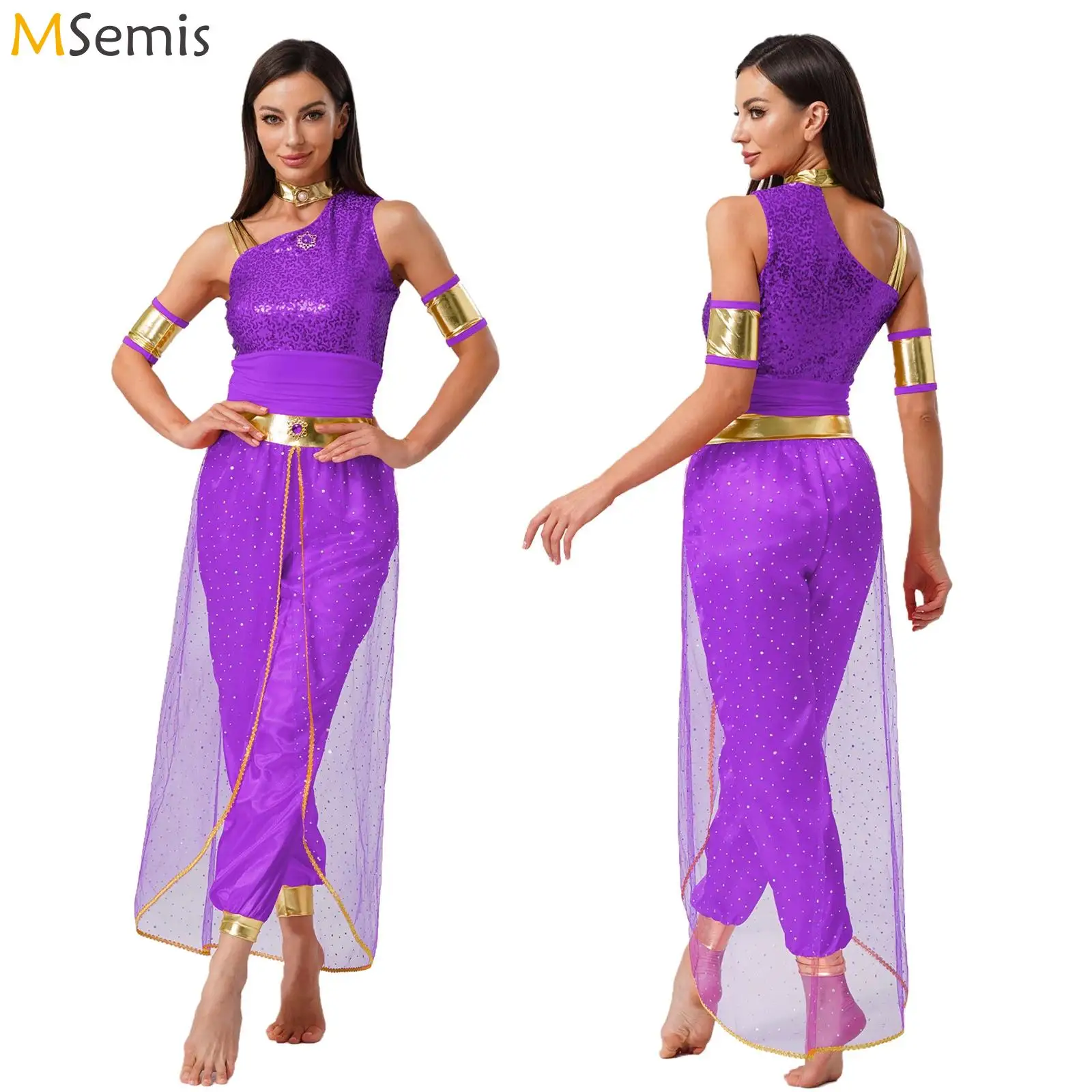 Womens Arabian Princess Dress Birthday Party Christmas Indian Dance Performance Rompers Dress Halloween Cosplay Jasmines Costume 
Womens Arabian Princess Dress Birthday Party Christmas Indian Dance Performance Rompers Dress Halloween Cosplay Jasmines Costume