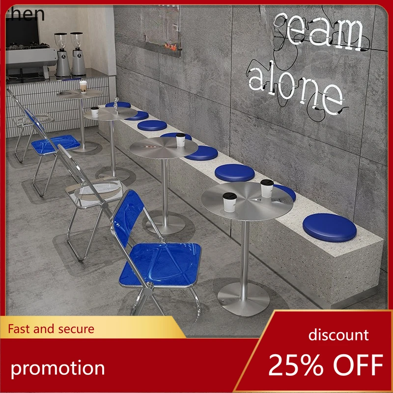 LXC Industrial Style Milk Tea Shop Furniture Stainless Steel Booth Sofa Dining Table Chair Round Coffee Table Set
LXC Industrial Style Milk Tea Shop Furniture Stainless Steel Booth Sofa Dining Table Chair Round Coffee Table Set