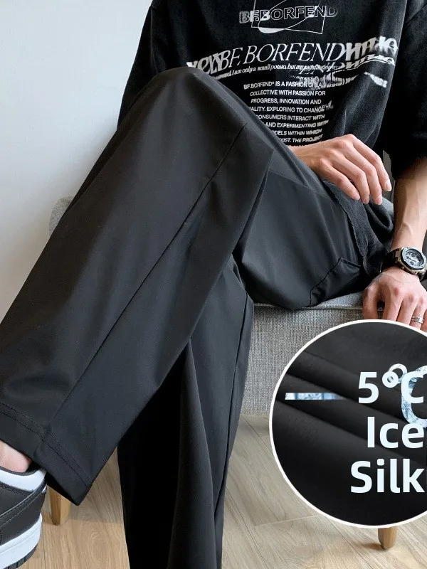 Elastic Summer Thin Ice Silk Qui Dry Straight Leg Casual Pants Men's Spor Loose Fit Youthful Sle Breathable Comfortable
Elastic Summer Thin Ice Silk Qui Dry Straight Leg Casual Pants Men's Spor Loose Fit Youthful Sle Breathable Comfortable