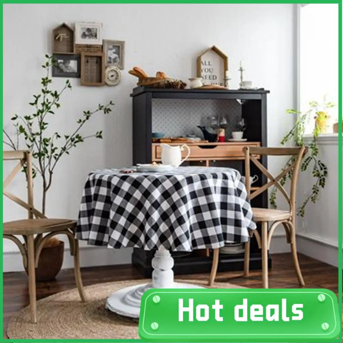 B69A 60 Inch Round Buffalo Check Tablecloth, 100% Cotton, Rustic Farmhouse Style Cloth Dining Table And Kitchen Decoration
B69A 60 Inch Round Buffalo Check Tablecloth, 100% Cotton, Rustic Farmhouse Style Cloth Dining Table And Kitchen Decoration