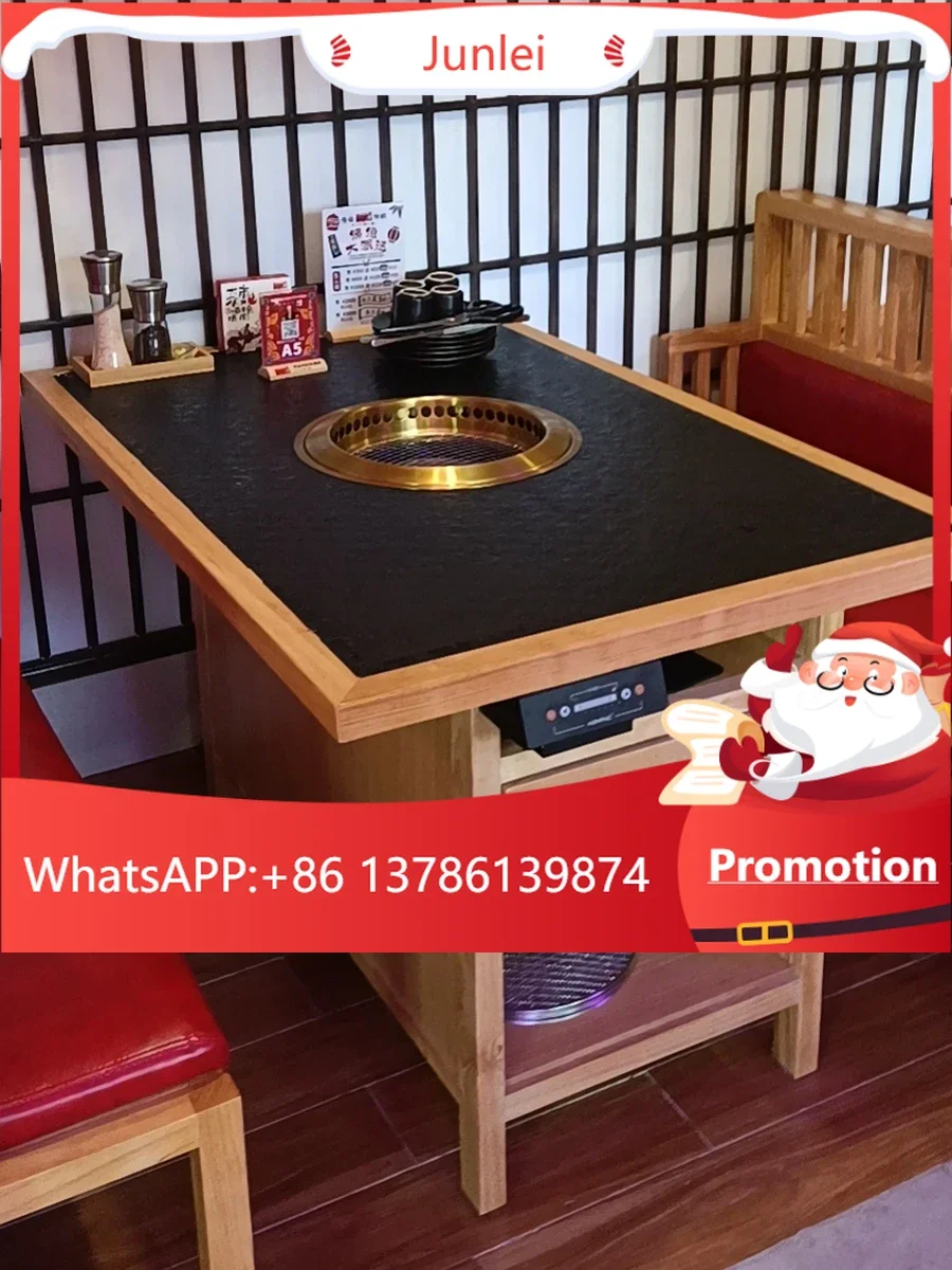 Hot salesSolid wood smokeless barbecue , Korean barbecue , commercial charcoal fire, marble hot pot restaurant
Hot salesSolid wood smokeless barbecue , Korean barbecue , commercial charcoal fire, marble hot pot restaurant