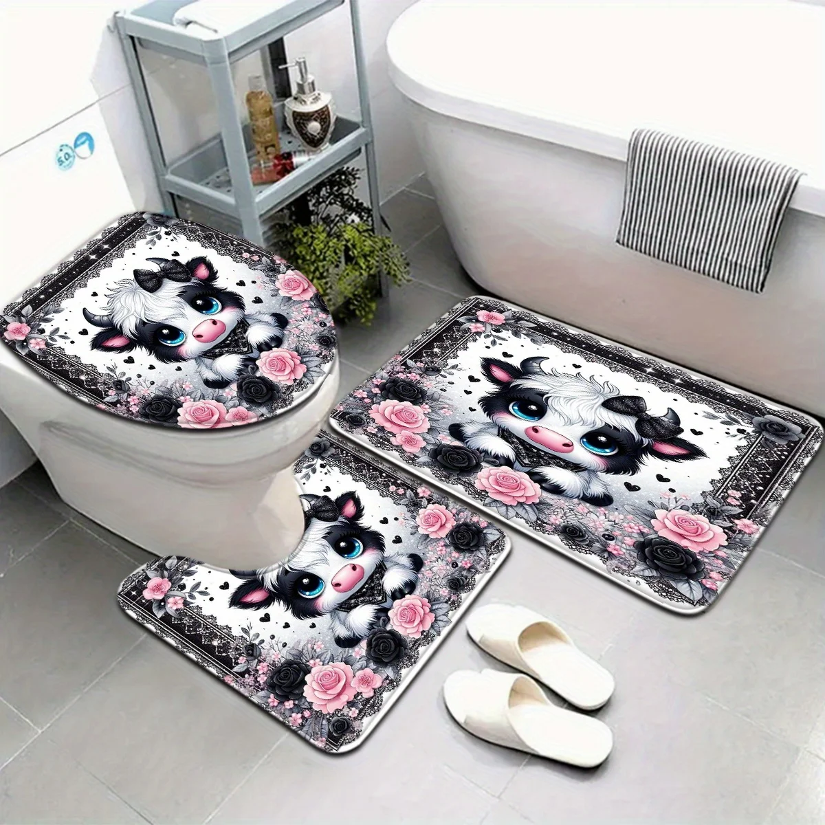 Cute Puppy Bath Mat Set for Bathroom Decor Toilet Rug Floor Mat Slippers Home Accessories
Cute Puppy Bath Mat Set for Bathroom Decor Toilet Rug Floor Mat Slippers Home Accessories