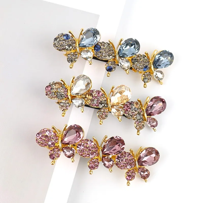 Crystal Butterfly Hairpin Women's 2026 New High-end Half-tied Hair on The Back of The Head Spring Clip Temperament
Crystal Butterfly Hairpin Women's 2026 New High-end Half-tied Hair on The Back of The Head Spring Clip Temperament