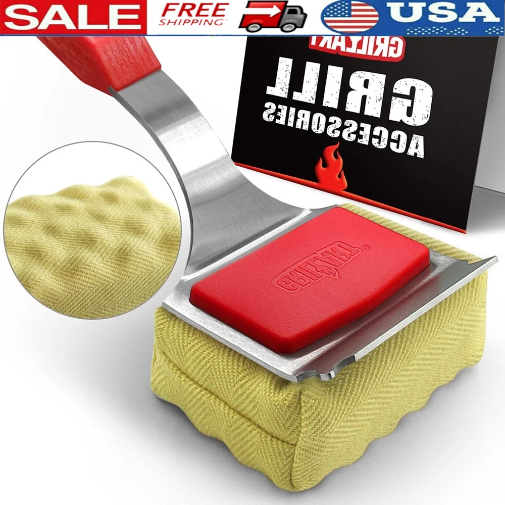 Bristle Free Grill Brush with Replaceable Head Heavy Duty BBQ Cleaning Tool Safe Efficient Seamless Scraper All Grill Types
Bristle Free Grill Brush with Replaceable Head Heavy Duty BBQ Cleaning Tool Safe Efficient Seamless Scraper All Grill Types