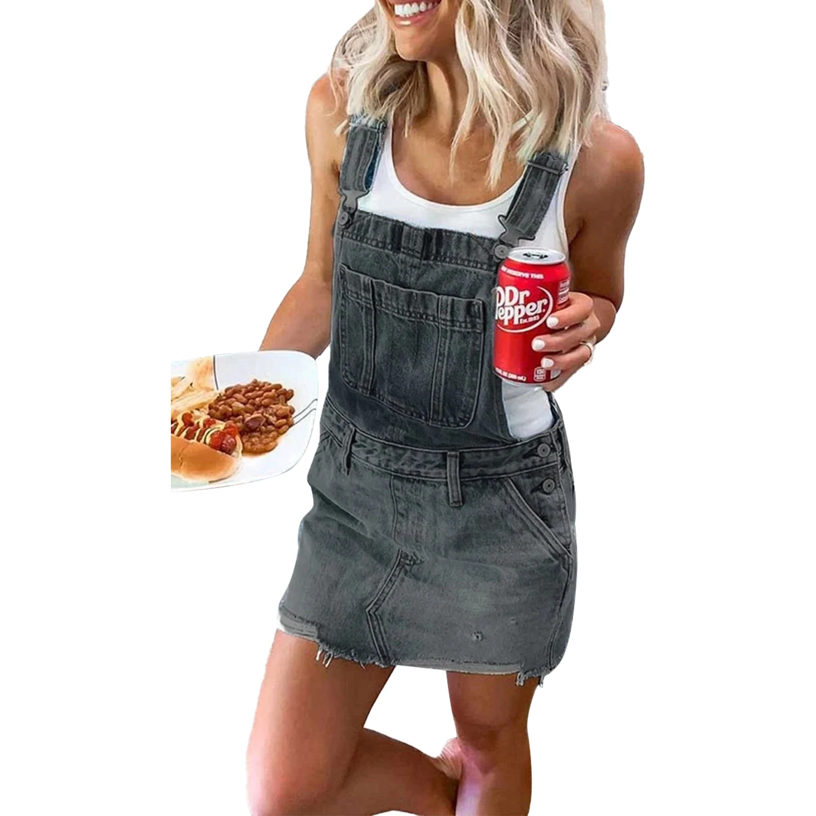 4 Colors Women Summer Denim Dress Solid Color/Camouflage/Flag Print Sleeveless Suspender Dresses with Pockets for Girls
4 Colors Women Summer Denim Dress Solid Color/Camouflage/Flag Print Sleeveless Suspender Dresses with Pockets for Girls