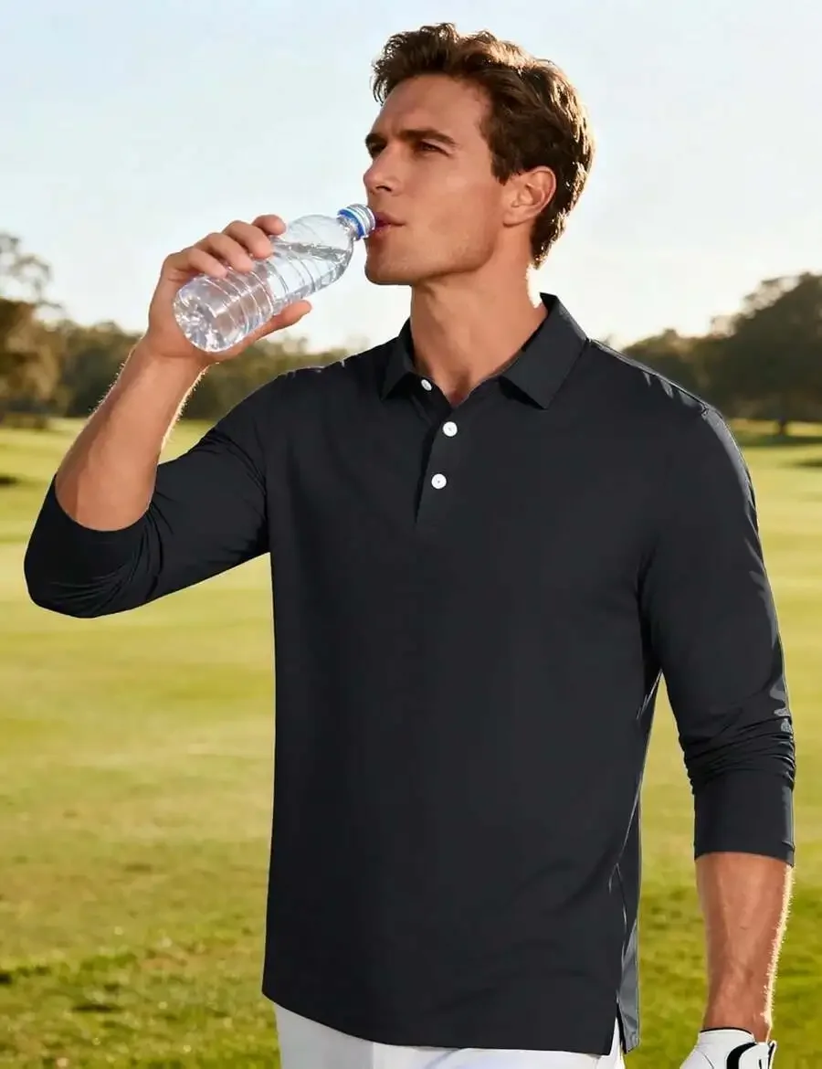 Mens Long Sleeve Shirt Quick Dry Lightweight Three Button Collar Sport Golf
Mens Long Sleeve Shirt Quick Dry Lightweight Three Button Collar Sport Golf