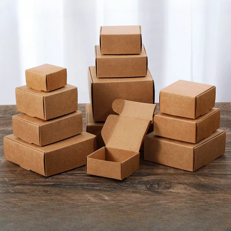 50pcs Kraft Paper Packaging Box Strong Paper Jam Jewelry Cosmetic Packing Manual Fold Aircraft Box Packaging Boxes Carton
50pcs Kraft Paper Packaging Box Strong Paper Jam Jewelry Cosmetic Packing Manual Fold Aircraft Box Packaging Boxes Carton