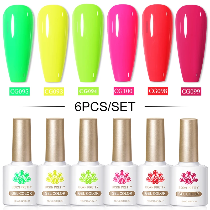 BORN PRETTY 6Pcs Neon Color Gel Nail Polish Set UV LED Soak Off Long Lasting DIY Nail Art Painting Spring Summer Manicure Kit
BORN PRETTY 6Pcs Neon Color Gel Nail Polish Set UV LED Soak Off Long Lasting DIY Nail Art Painting Spring Summer Manicure Kit