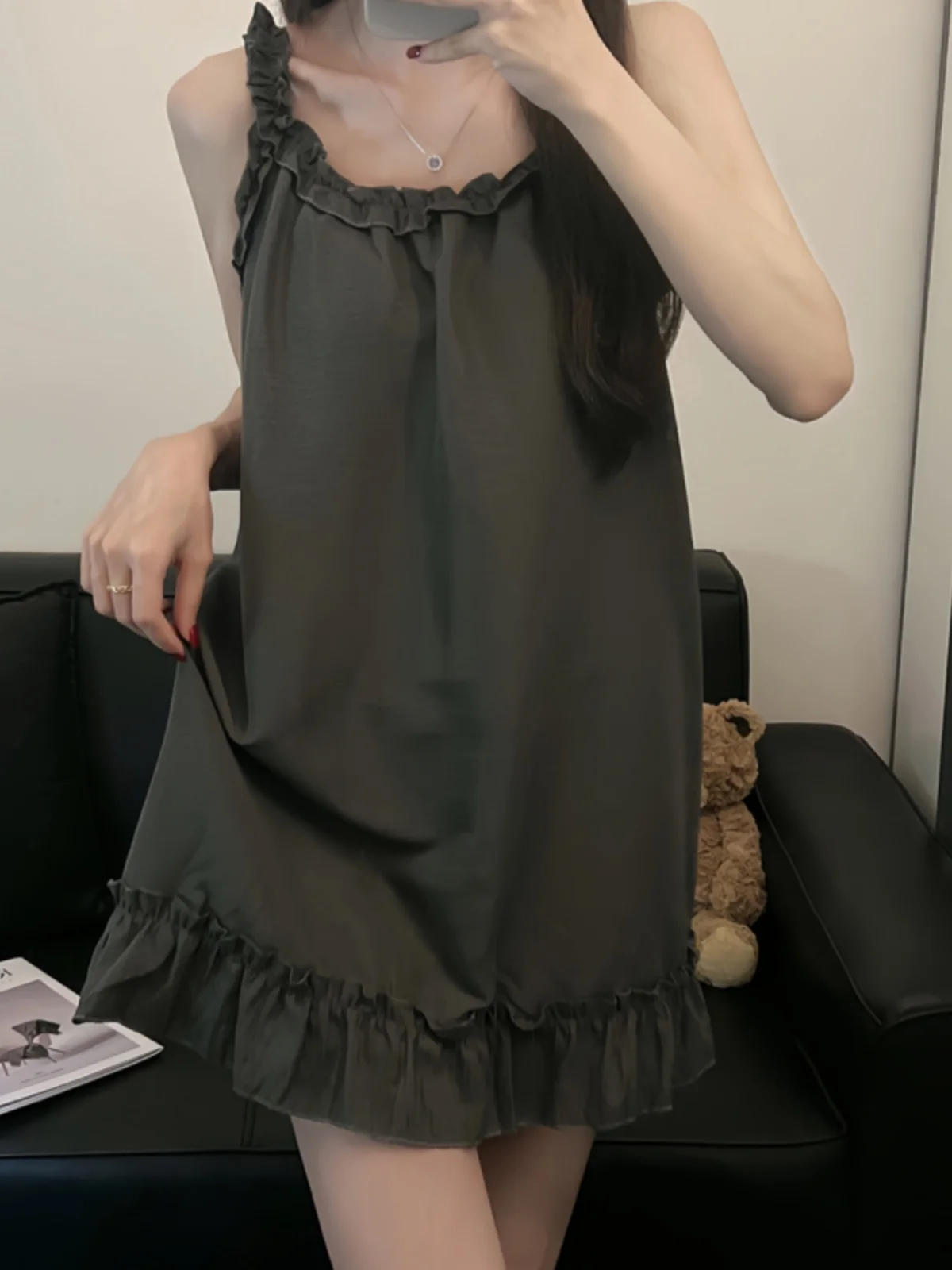 Pure Desire Girl's Summer Thin Strap Sleep Dress Home Clothes Women's Nightgown Can Be Worn outside Sweet Cute Style Cotton P...
Pure Desire Girl's Summer Thin Strap Sleep Dress Home Clothes Women's Nightgown Can Be Worn outside Sweet Cute Style Cotton P...