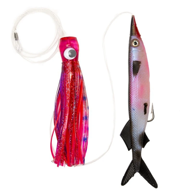 Boat Fishing Trolling Octopus Soft Bait Combo 11 Inch Tied Hook Fish Shape Soft Bait Set
Boat Fishing Trolling Octopus Soft Bait Combo 11 Inch Tied Hook Fish Shape Soft Bait Set