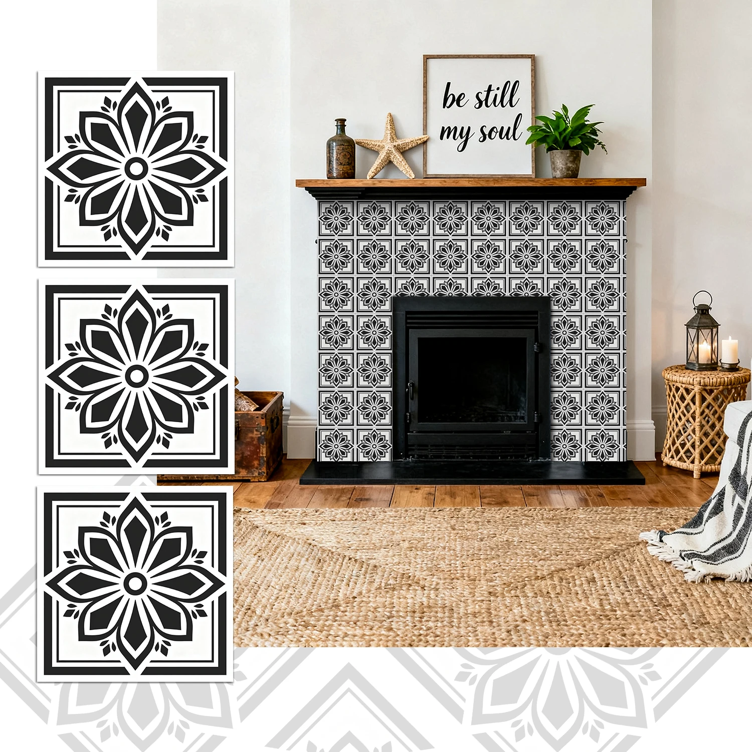 Stickers muraux bohème tuiles autocollantes décoration murale, cuisine, résistant à l'usure, décoration intérieure 36 pièces
Stickers muraux bohème tuiles autocollantes décoration murale, cuisine, résistant à l'usure, décoration intérieure 36 pièces