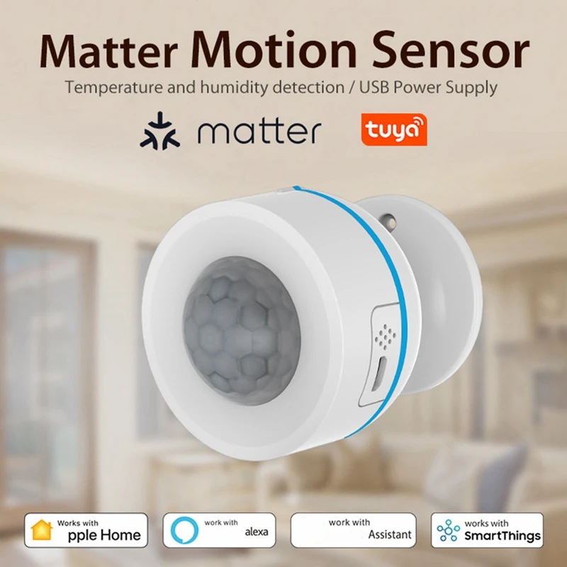 Tuya Matter Thread PIR Motion Sensor Human Body Motion Infrared Detector Work With Homekit Alexa Google Home
Tuya Matter Thread PIR Motion Sensor Human Body Motion Infrared Detector Work With Homekit Alexa Google Home