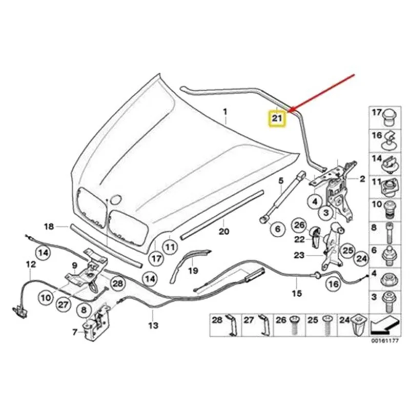 A30P-Car Engine Hood Sealing Gasket Forbmw X5 X6 E70 E71 E72 51237161345 Rubber Seal Strip Protection Accessories
A30P-Car Engine Hood Sealing Gasket Forbmw X5 X6 E70 E71 E72 51237161345 Rubber Seal Strip Protection Accessories