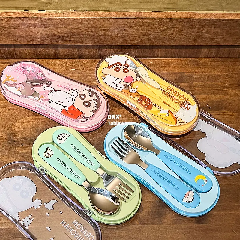 Kawaii Crayon Shin Chan Sanrio Cartoon Student Tableware Suit Cute Have A Meal Spoon Fork Stainless Steel Toys Girls Gifts
Kawaii Crayon Shin Chan Sanrio Cartoon Student Tableware Suit Cute Have A Meal Spoon Fork Stainless Steel Toys Girls Gifts