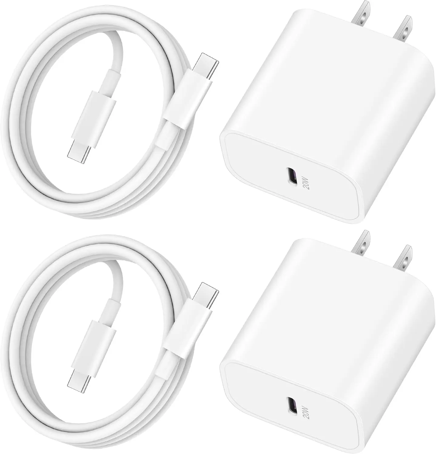20W Fast Charger for iPhone 17/17 Pro Max/Air/17e, iPad Pro, iPad 10th/Mini 6, AirPods, 2Pack USB C Wall Charger with Cable
20W Fast Charger for iPhone 17/17 Pro Max/Air/17e, iPad Pro, iPad 10th/Mini 6, AirPods, 2Pack USB C Wall Charger with Cable
