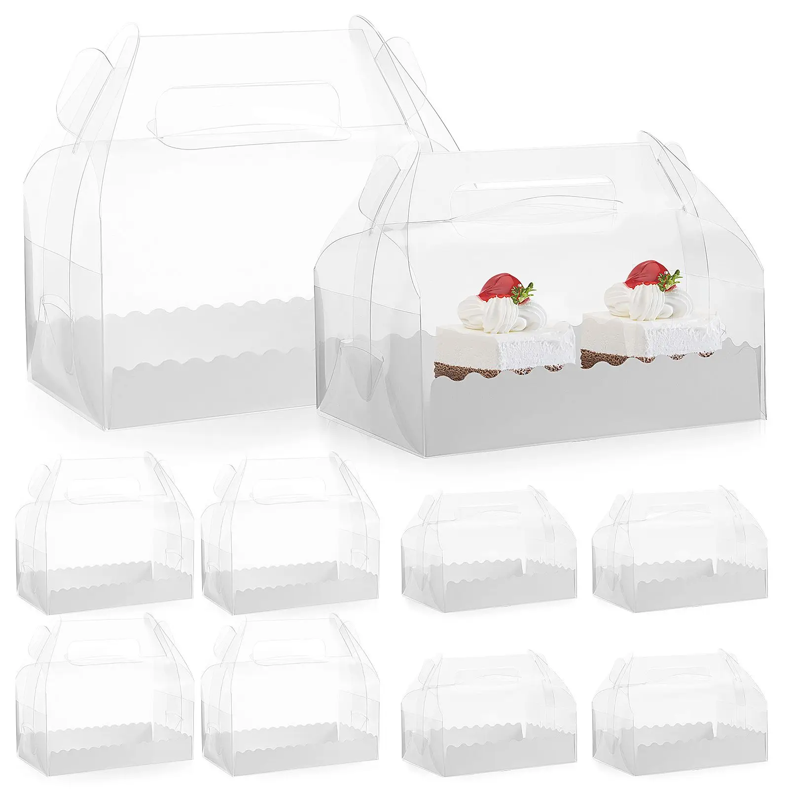 10 Pcs Cake Box Strong Bearing Capacity Portable H le Transparent Large Medium Sizes Birthday Pastry Bakery Storage
10 Pcs Cake Box Strong Bearing Capacity Portable H le Transparent Large Medium Sizes Birthday Pastry Bakery Storage