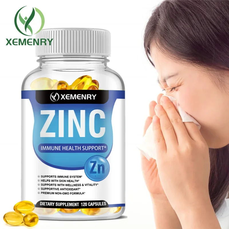 Zinc Capsules - Boosts Immune Support, Sleep & Energy, Metabolism, for Hair, Nails & Skin Health, Gluten-free
Zinc Capsules - Boosts Immune Support, Sleep & Energy, Metabolism, for Hair, Nails & Skin Health, Gluten-free