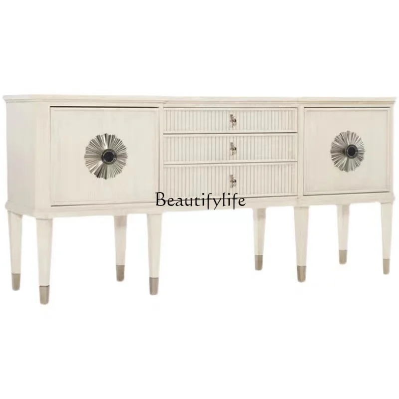 French retro solid wood entrance foyer cabinet simple American rural decorative cabinet
French retro solid wood entrance foyer cabinet simple American rural decorative cabinet