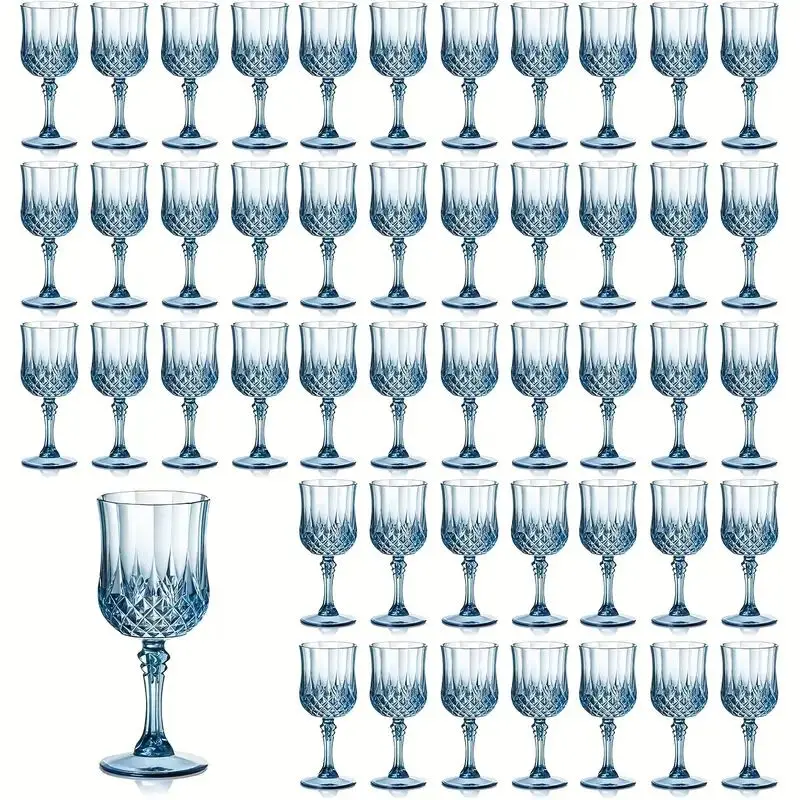 48pcs Pack 7oz Shatterproof Vintage Champagne & Wine Glasses - Unbreakable Plastic Goblets Suitable for Parties, Weddings
48pcs Pack 7oz Shatterproof Vintage Champagne & Wine Glasses - Unbreakable Plastic Goblets Suitable for Parties, Weddings