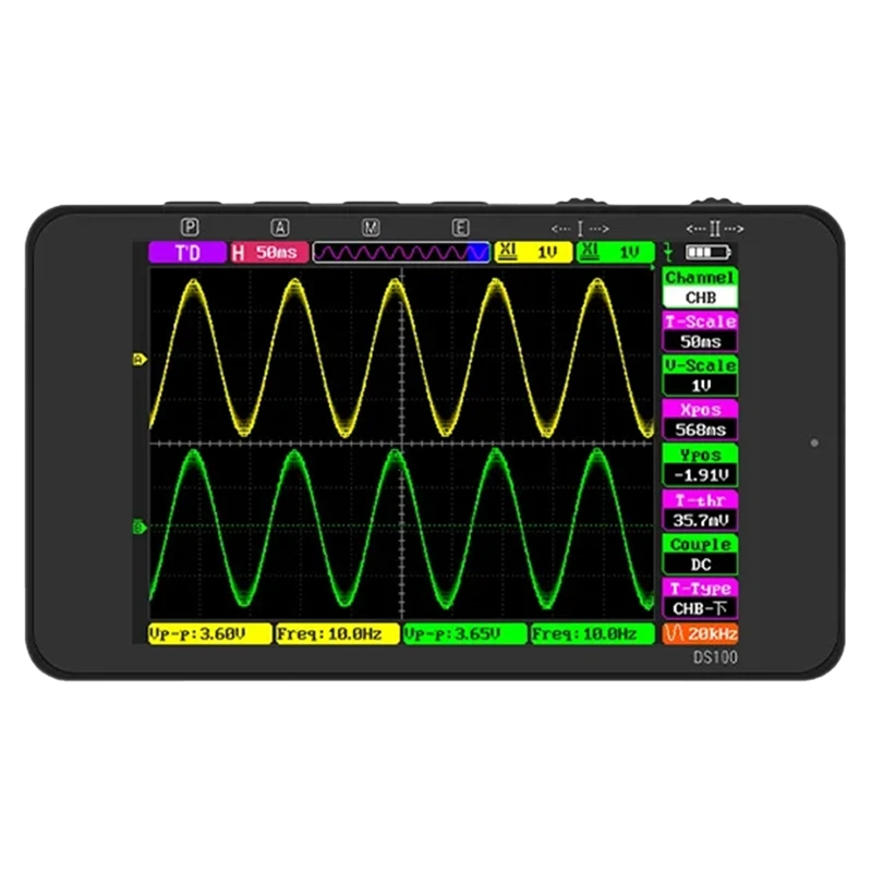 A21Q -ALIENTEK DS100 Handheld Digital Oscilloscope Dual Channel Mini Small Portable Instrument Auto Repair 50M
A21Q -ALIENTEK DS100 Handheld Digital Oscilloscope Dual Channel Mini Small Portable Instrument Auto Repair 50M