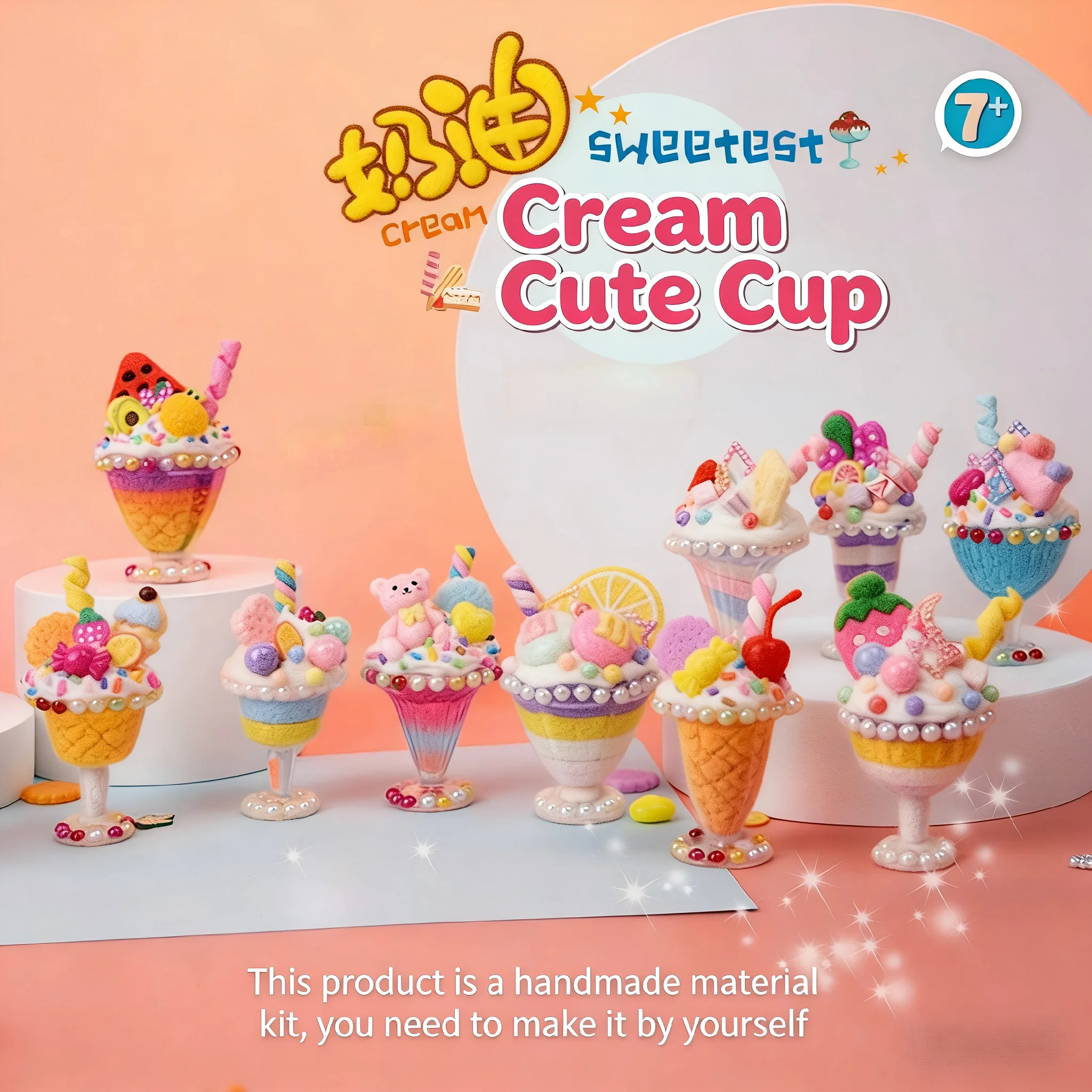 DIY Cream Ice Cream Cup Kit for Kids, Mini Cartoon Dessert Cup, Fake Food Simulation, Handmade Craft Toy Gift for Girls
DIY Cream Ice Cream Cup Kit for Kids, Mini Cartoon Dessert Cup, Fake Food Simulation, Handmade Craft Toy Gift for Girls