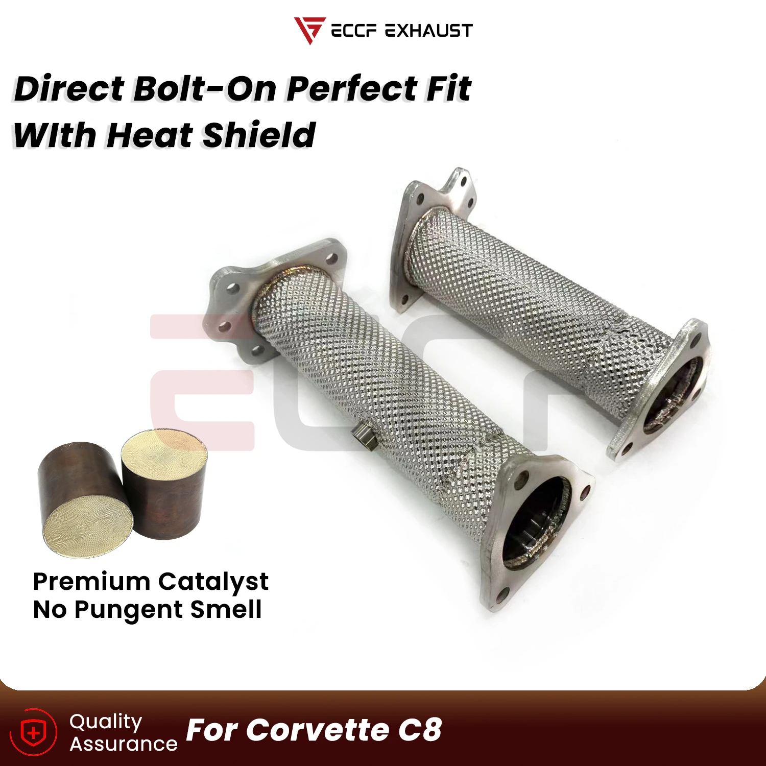 Sporty Stainless steel Downpipe with Heat Insulation For Corvette C8 Aggressive Exhaust Sound Plug and Play Upgrade Performance
Sporty Stainless steel Downpipe with Heat Insulation For Corvette C8 Aggressive Exhaust Sound Plug and Play Upgrade Performance