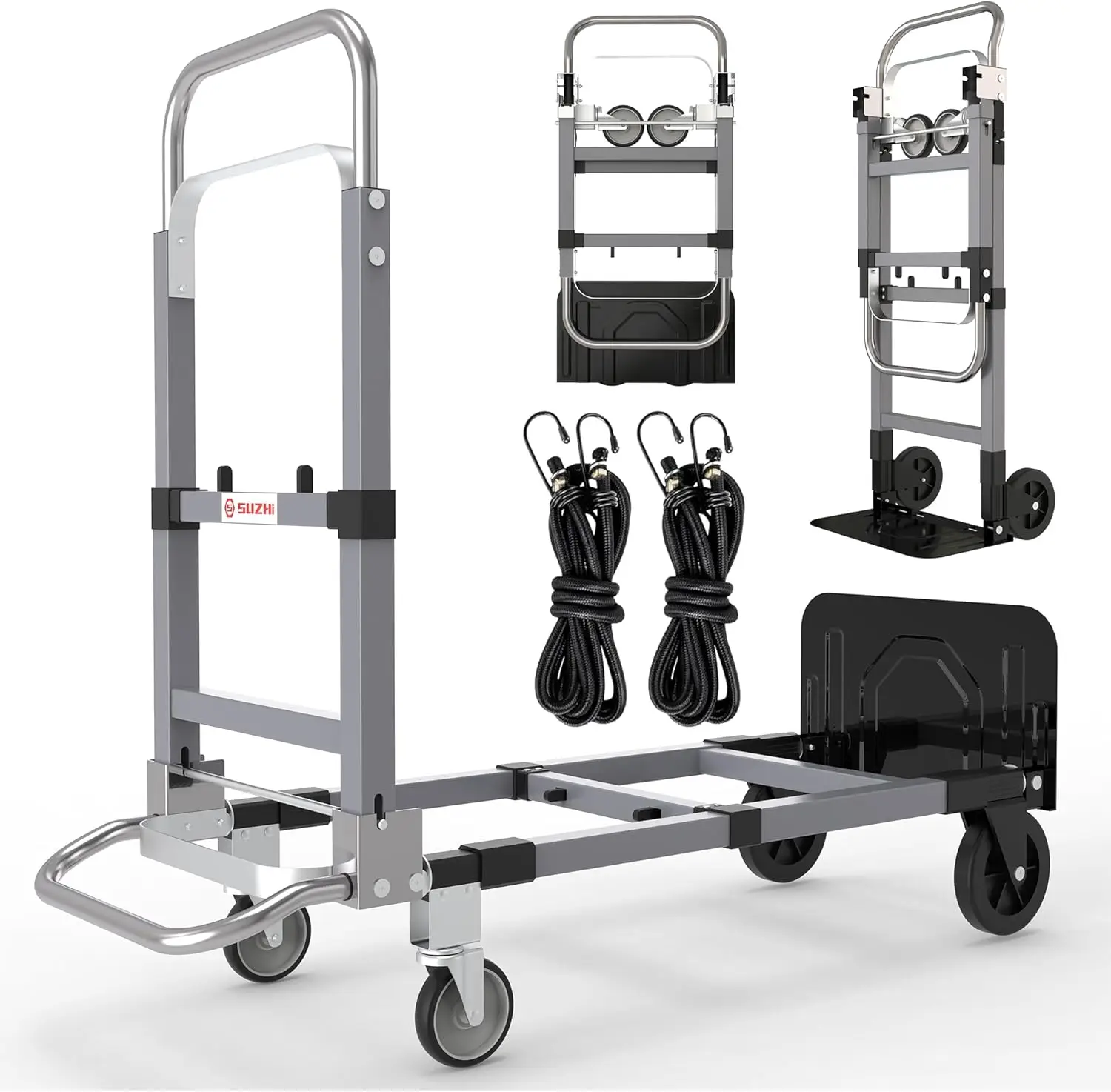 3-in-1 Convertible Hand Truck Dolly Cart with Wheels, Collapsible Design for Luggage, Cartons & More - 500 Lbs Capacity
3-in-1 Convertible Hand Truck Dolly Cart with Wheels, Collapsible Design for Luggage, Cartons & More - 500 Lbs Capacity