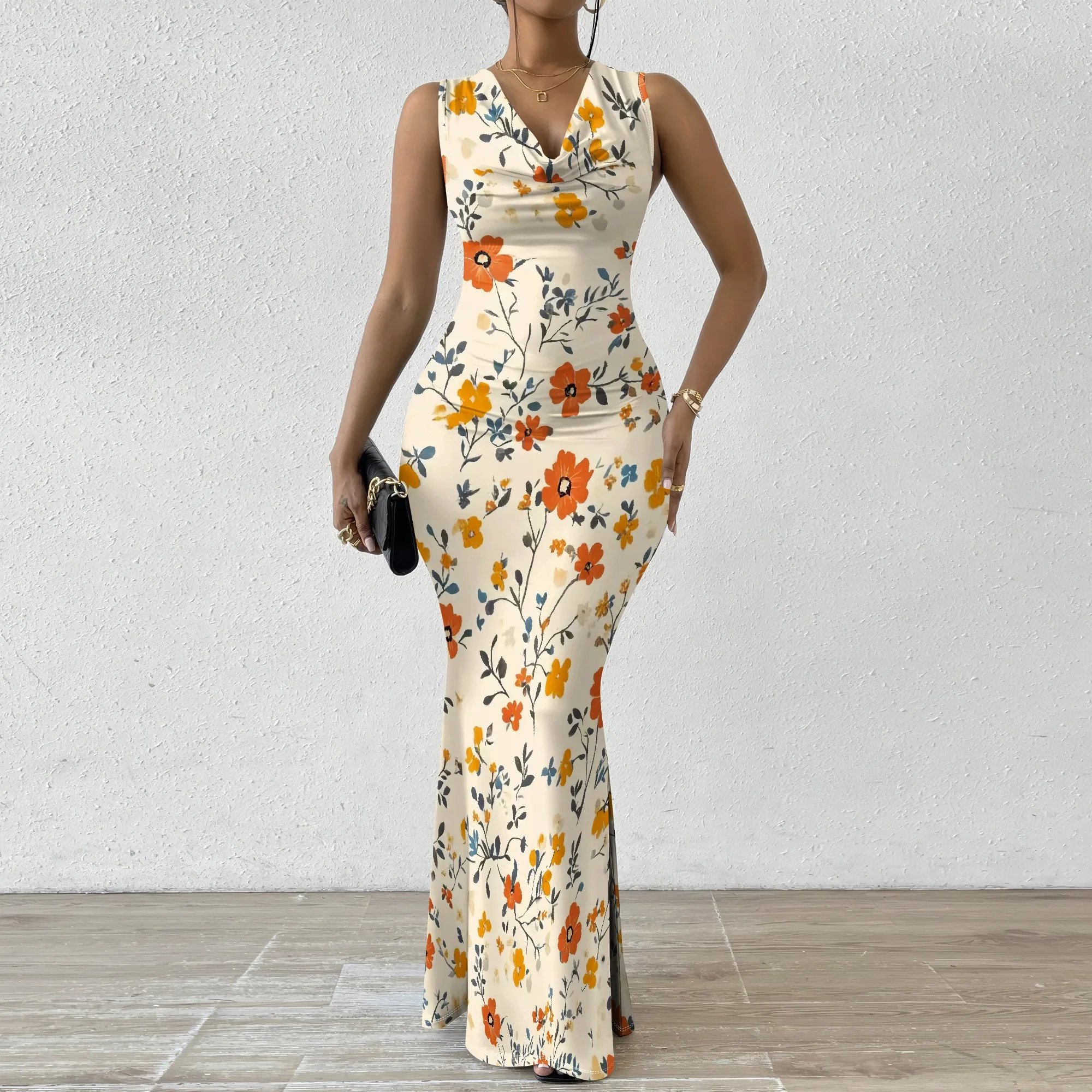 Floral Print Maxi Dress XS-2XL, Sleeveless V-Neck Dress for Women, Perfect for Spring Outings & Casual Gatherings
Floral Print Maxi Dress XS-2XL, Sleeveless V-Neck Dress for Women, Perfect for Spring Outings & Casual Gatherings