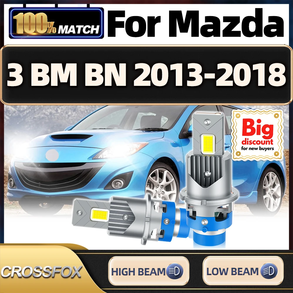 2PCS D4S 60000LM LED Headlight Bulbs 150W Xenon Light 6000K White HID Xenon Lamp For Mazda 3 BM BN 2013 2014 2015 2016 2017 2018
2PCS D4S 60000LM LED Headlight Bulbs 150W Xenon Light 6000K White HID Xenon Lamp For Mazda 3 BM BN 2013 2014 2015 2016 2017 2018